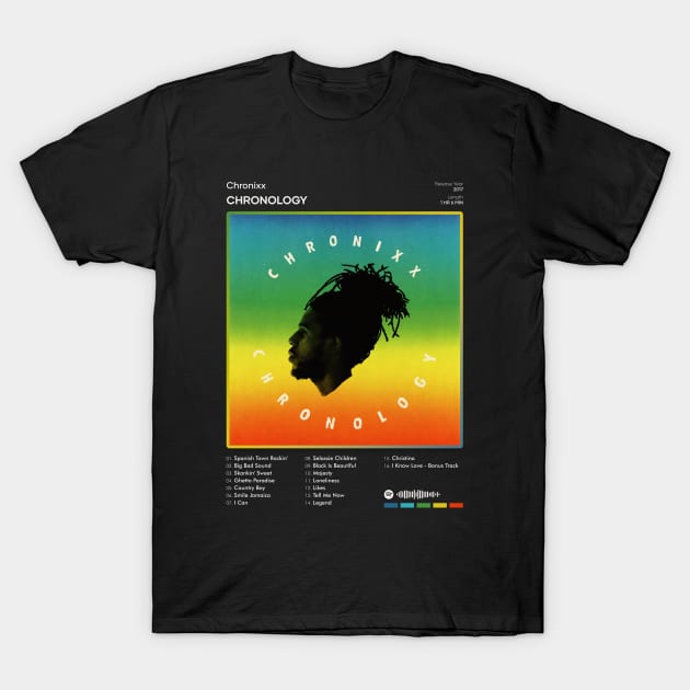 Chronixx - Chronology Tracklist Album T-Shirt by 80sRetro